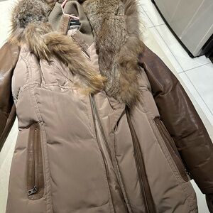 RUDSAK Tan Fur-Trimmed Puffer Jacket